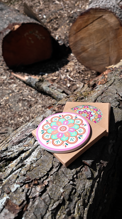 Cozy Glow - Absorbent Ceramic Coaster