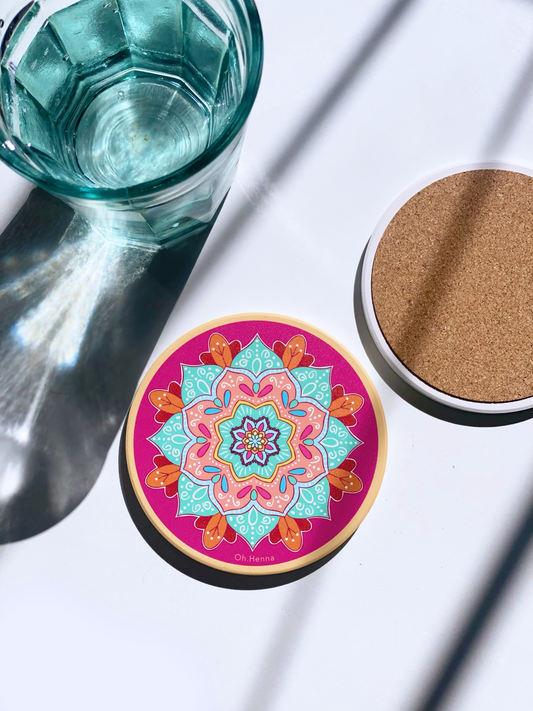 Absorbent Ceramic Coaster - House Warming Gift Full Collection (8pcs)