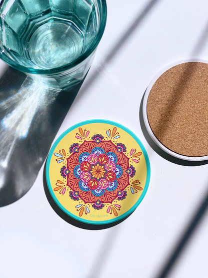 Peace Garden - Absorbent Ceramic Coaster