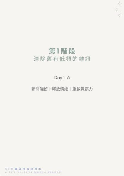 30日靈魂排毒練習本 30 days Soul Detox Workbook